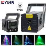 YUER™️NEW Mold Waterproof IP65 30Kpps 5W Scanning Laser Light For Outdoor DJ Disco Stage Music Party Park Light Shows DMX512 12CH