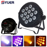 YUER™️ Die-cast Alu. Led Par Light 14x10W RGBW 4in1/14x15W RGBWA 5in1/14x18W RGBWA+UV 6in1  DMX Stage Lights Business Lighting High Power Light Party KTV Disco DJ