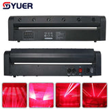 YUER™️ NEW 6 Eyes Stage Effect Red Laser Bar Beam Lighting for DJ Disco Party Wedding Moving Head Projector Wash Spot DMX512 RDM