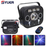 YUER™️ Multifunction Strobe LED RGBW UV Laser Beam Christmas Wedding Party Bluetooth Audio Effect Stage Lighting Dj Disco Remote DMX