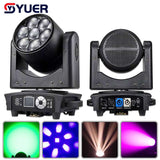 YUER™️ Mini 7x40w Zoom Wash Beam  LED Moving Head Lights RGBW Stage Light DMX512 For Patry DJ Lights Disco Lights Concert Spotlight