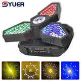 YUER™️ New Mold Mini Infinite Rotation 3x50W LED Retro Flash Light DMX512 DJ Party flashing lights dance club Disco Stage Effect Light