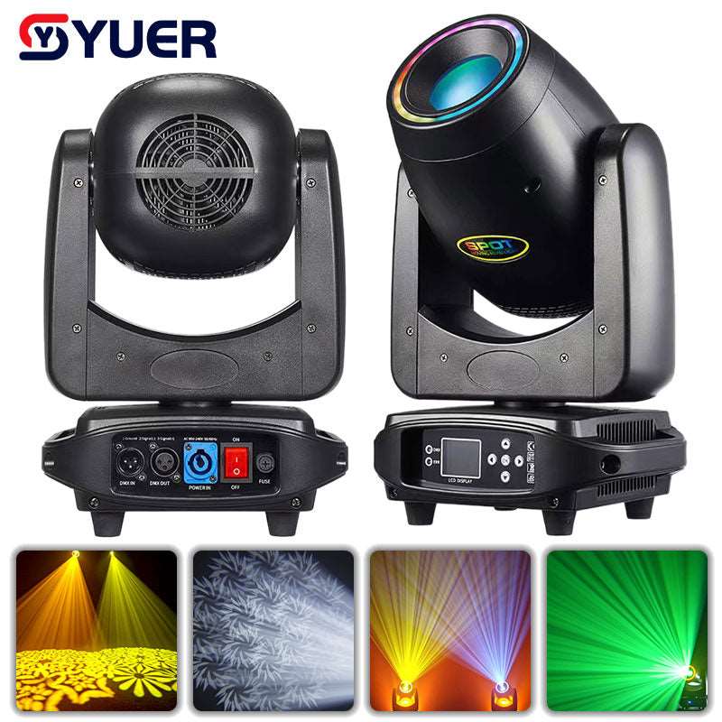 YUER™️ LED Colorful Halo Spot 200W Moving Head Light Gobo