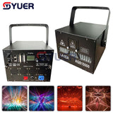 YUER™️ 30Kpps 10W Full Color RGB Laser Light DMX512 Animation Pattern Scan Effect Laser Projector For DJ Disco Wedding Music Party Bar