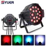 YUER™️ 18PCS LED Zoom Par Light  Indoor Aluminum Par Lights 18X18W RGBWA-UV 6IN1 Quad Color LED Zoom Par Lights 25 Degree Beam Angle