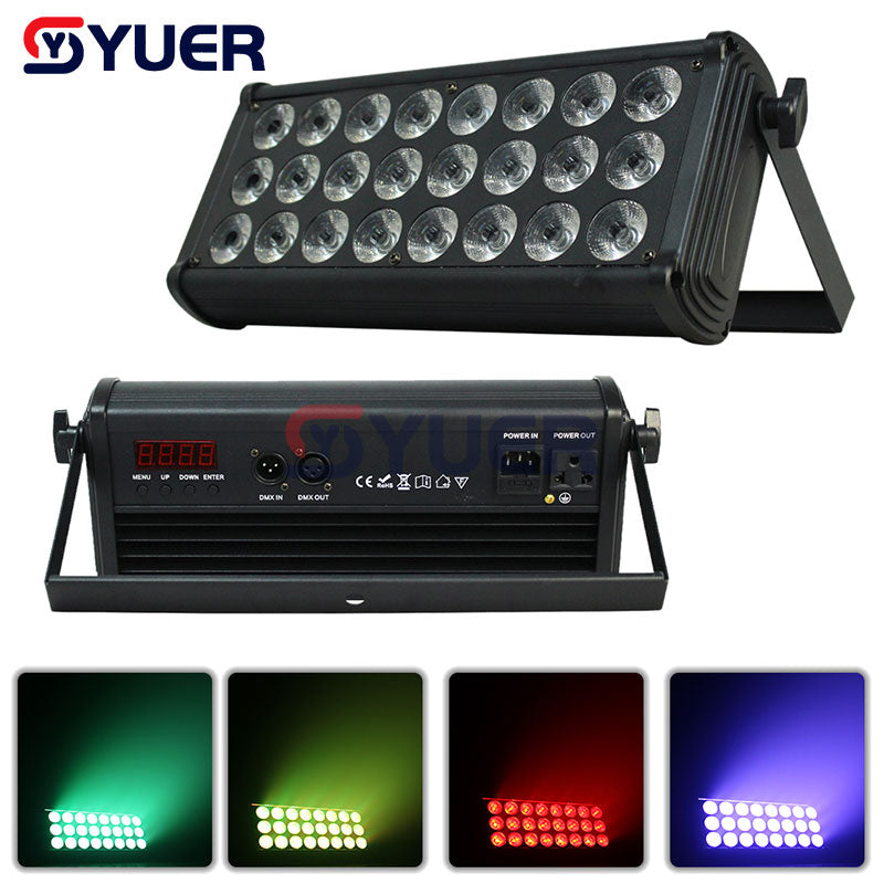 YUER™️Luz LED PAR 24X4W/ luz de discoteca PAR RGBW dmx512 Luz estroboscópica LED para escenario equipo DJ Luz de efecto de teñido para fiestas