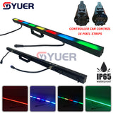 YUER™️ Outdoor waterproof IP65 LED 80X0.5W RGB Pixel strip Wall Washer Light With Controller DMX DJ DIco Bar Party Club Stage Lighting