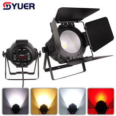 YUER™️ LED Par COB 200W Luz Blanca/Blanca Cálida/Blanca Pura+Blanca Cálida/RGBW 4en1 Luz DMX512 Lámpara LED Iluminación Escenario Producciones Conciertos Con Aletas Cortadoras