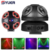 YUER™️ 60W RGB LED Spot Laser Moving Head Light Line Strobe Effect DMX512 DJ Disco Party Club Professional Stage Effects Lamp