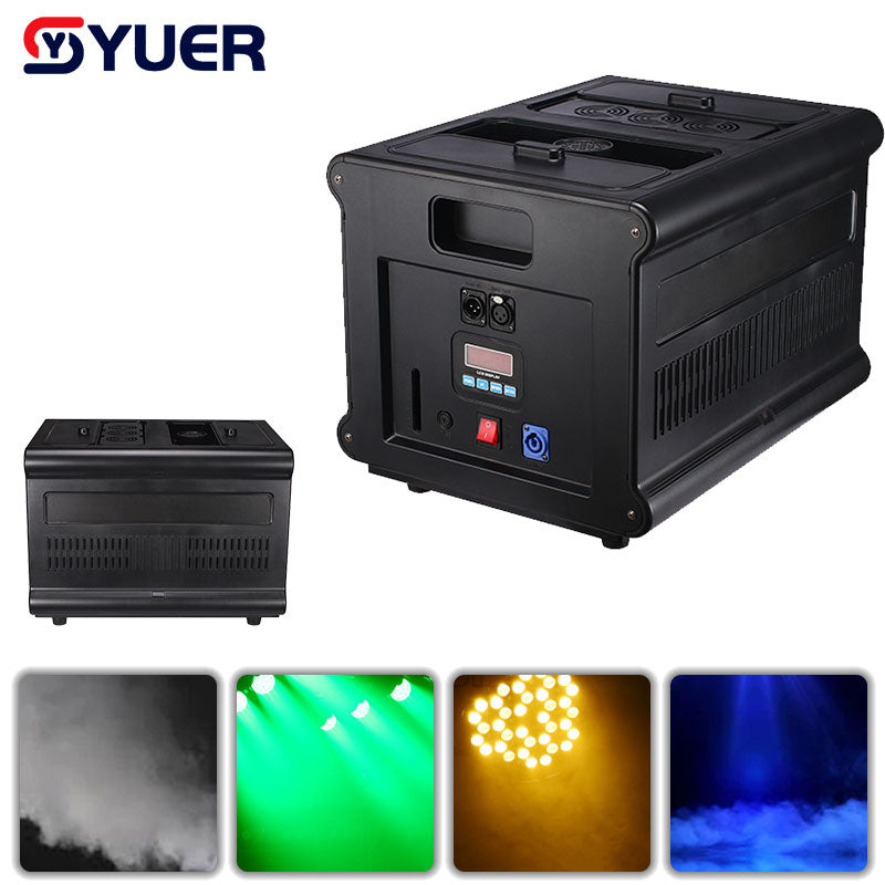 YUER™️ Machine à Double Brouillard 660W Machine à Brouillard Machine de Scène de Bar de Mariage Accessoires d'Atmosphère Machine à Fumée Effet de Pulvérisation Machine à Glace Sèche