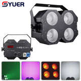 YUER™️ NEW Mold 4 Eyes 200W LED RGBW 4IN1 COB Full Color Lighting 4X50W Blinder Lighting Wedding Party Bar DMX512 20CH Stage Lighting