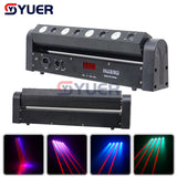 YUER™️ 4 Red Laser + 4x5w LED RGBW Beam Laser Scanner Moving Head Stage Light For Party Christmas Disco DJ Indoor Night Club