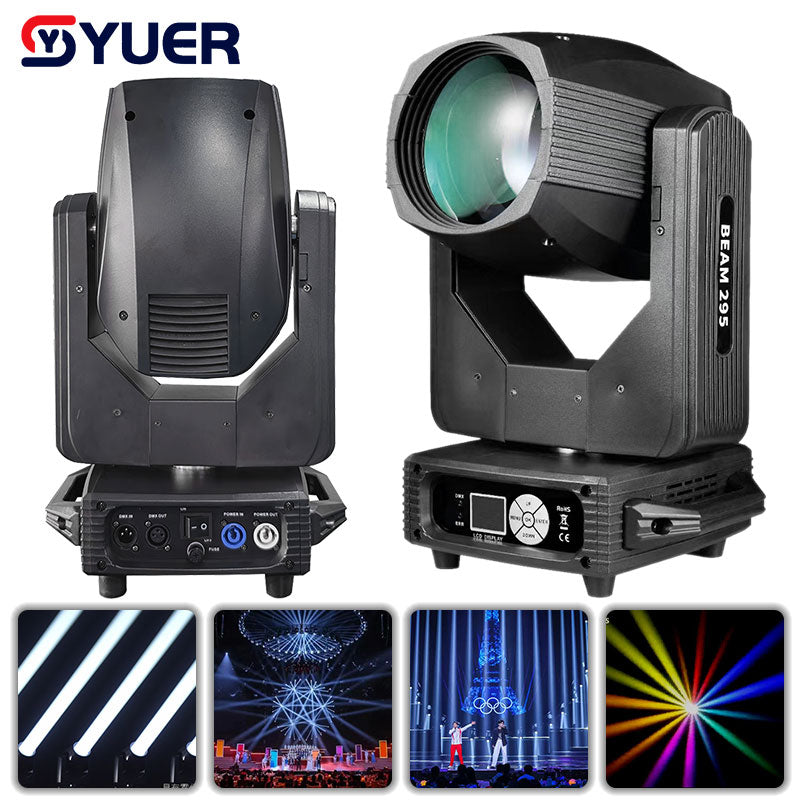 YUER™️ Ampoule de Lyre à tête mobile 295W Double 48 + 8 Prismes DMX512 pour boîte de nuit mariage théâtre DJ Disco Scène professionnelle