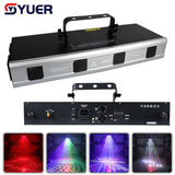 YUER™️ 4W 4 Eyes Laser Projector Stage Effect Lighting For DJ Disco Party Event Club Wedding Show Bar DMX Sound Music RGB Lamp