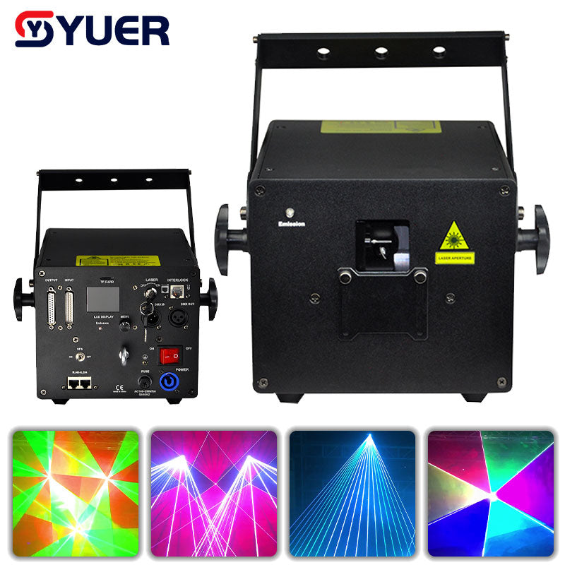 YUER™️ Full Color 5W 40KPPS ILDA Scanner Laser Show RGB Projector
