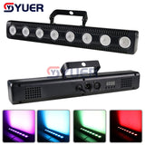 YUER™️ 8X4W RGBW LED Dyeing Light Wall Washer Light DMX512 7CH For DJ Disco Stage Wedding Music Party Bar Indoor Dance Floor Nightclub