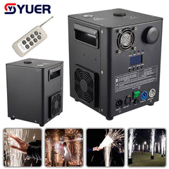 Máquina de fuegos artificiales de chispa fría YUER™ 750W para DJ, bodas y celebraciones, DMX y control remoto, fuente de chispa, máquina de chispa