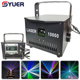 YUER™️ Waterproof IP65 Outdoor Scanner 10w Animation Projector ILDA Beam 30kpps DMX Music RGB Stage Effect Lighting Laser Show Disco DJ