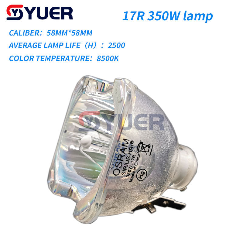 YUER™️ Lampe d'éclairage de scène MSD 17R MSD 350W MSR, ampoule NSD 350W 8500K, lampe halogène en métal, Disco DJ Par, lumière à tête mobile LED 