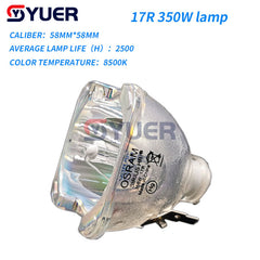 YUER™️ Lampe d'éclairage de scène MSD 17R MSD 350W MSR, ampoule NSD 350W 8500K, lampe halogène en métal, Disco DJ Par, lumière à tête mobile LED 