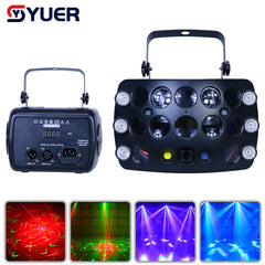 YUER™️ Lumière Laser Disco Papillon avec Télécommande DMX512 Faisceau Wash Lumière Décoration Mariage Club Dispositif Projecteur Stroboscopique Fête Vacances