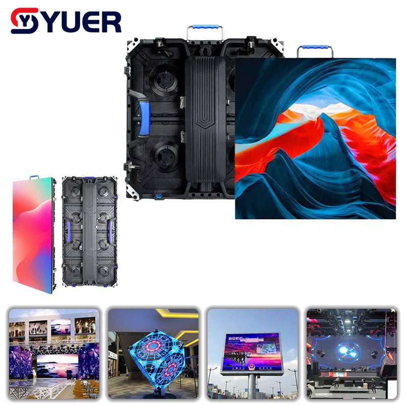 YUER™️ IP65 LED Screen Outdoor Indoor Waterproof Module Size 500*500mm Cabinet 500*1000mm Stage Advertising Display