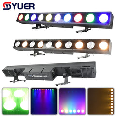 YUER™ Iron Man IP65 Impermeable 10X50W COB Empalme Barra de luz Cálido+Frío/RGBW Opcional DMX512 DJ discoteca Luz de escenario Luz de lavado de pared para club fiesta espectáculo