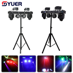 YUER™️ 2x30w Spot Moving Head Par Light RGBW Butterfly Strobe Bar 4in1 Stand Dj Disco Effect Stage Lighting  DMX Music Nightclub