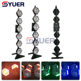 YUER™️ LED Retro Flash Lights 162Pcs SMD RGB Tricolor LEDs COB Lamp Beads 6X100W Warm White / Cold White Lights Flightcase