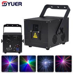 YUER™️ Láser RGB de 6W Animación Haz Escáner Proyector Láser de Escenario DJ Discoteca Bar Club Fiesta Baile Boda Efecto Espectáculo