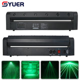 YUER™️ NEW 6 Eyes Stage Effect Green Laser Bar Beam Lighting for DJ Disco Party Wedding Moving Head Projector Wash Spot DMX512 RDM