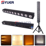 YUER™️ 10x12W COB Warm White Blinder Bar Light COB Amber LED High Power Professional Stage Lighting For Party Bar KTV DJ Disco