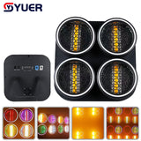 YUER™ LED 4x30W COB Amber Warm White With RGB 120W LED SMD Ring Retro Splicing Party Wedding Background Wash Effect Strobe Stage