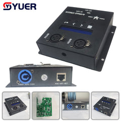 YUER™️ Interfaz del controlador de iluminación Ethernet ArtNet DMX 512 2 Caja convertidora Tiger Touch MA2