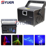 YUER™️ NEW ILDA 6W RGB Laser Light Animation Beam Scanner Stage Laser Projector DJ Disco Bar Club Party Dance Wedding Effect Show