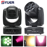 YUER™️ LED 7x20W RGBW 4In1 Beam Moving Head Zoom Wash Light For DMX Disco DJ Nigh Club Party Wedding Stage Light