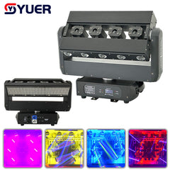 YUER™️ Nueva llegada RGB 3EN1 Láser de haz con cabezal móvil, rotación infinita en ejes XY, DMX512, lámpara de efecto de escenario interior para DJ, discoteca, fiesta y club