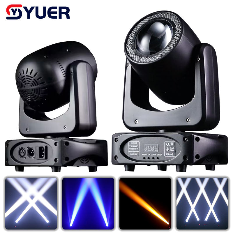YUER™️  DJ Party Lighting 100W LED Beam Moving Head High Bright Mobile Heads Beam Effect For Home Disco Bar Stage Wedding Show