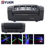 YUER™️ Mini LED 8x6W RGBW Moving Head Light LED Spider Beam Stage Lighting DMX 512 Spider Light Good for DJ Nightclub Party