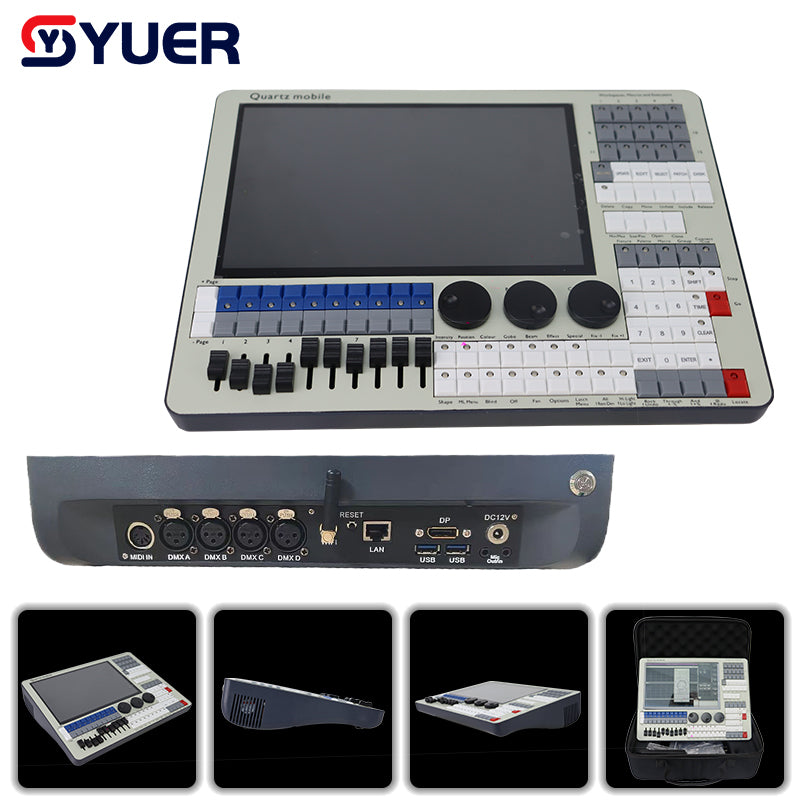 YUER™️ MINI Quartz Console V16 V17.1 Titan Stage Lighting Controller For Party Lighting Classic DMX Stage Lights Console Flight Case Packing