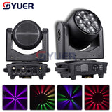 YUER™️ Professional Mini 7x40w RGBW LED Beam Zoom Moving Head Light Macros Stage Light CTO Wash Strobe Effect DMX Music Dance Disco