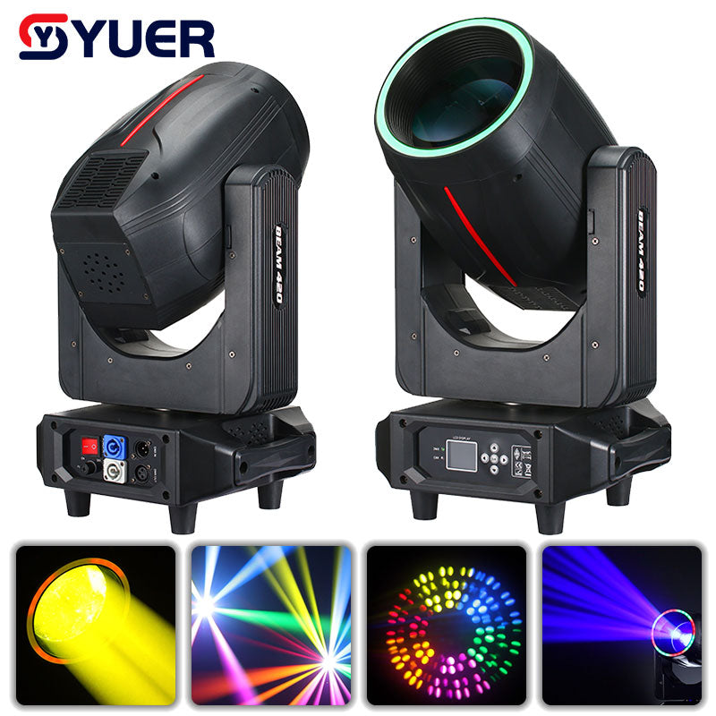 YUER™ 420W 19R Moving Head Beam Light With Atomization Zoom Gobo