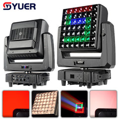 YUER™️ Nouvelle Lyre Wash LED Matrix Zoom 49x20W RGBW Lumière DMX512 pour DJ, Discothèque, Soirée, Club, Spectacle, Effets Scéniques Professionnels
