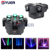 YUER™️ LED 6x10W Zoom Wash LED Moving Head Light RGBW 4in1 DMX Stage Light Effect Disco Stage Lighting Professionals Wedding