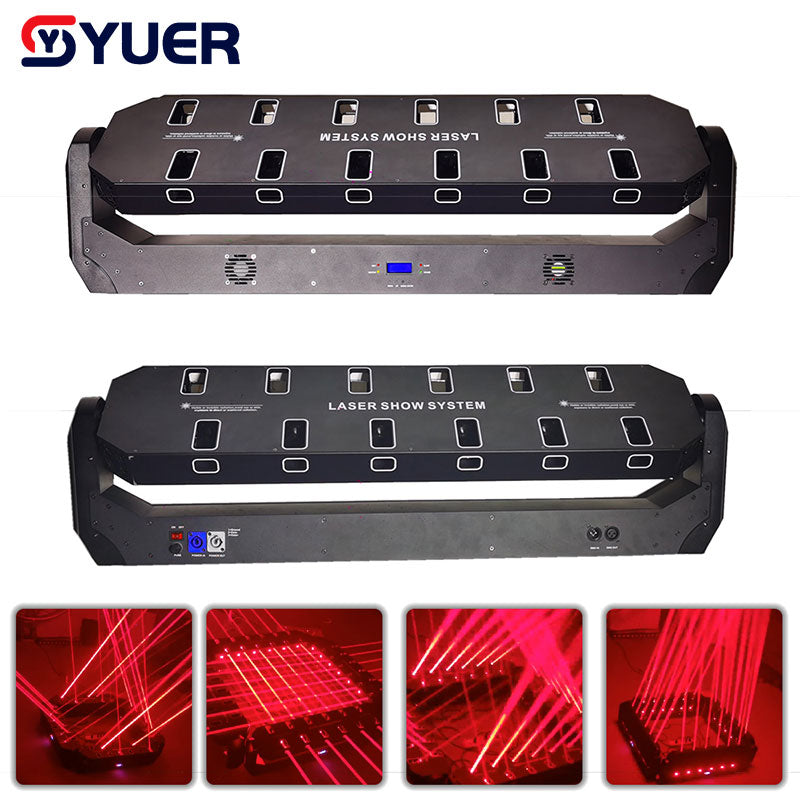 YUER™ DJ Laser 24 Eye Red Laser Light Bar Light Laser Red Stage Effect DMX512 Lighting For DJ Disco Party KTV Nightclub Dance Floor