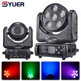 YUER™️ 6x30W LED Zoom Wash RGB 3in1 Moving Head Light DMX Stage Equipment DJ Party Christmas Nightclub Stage Light