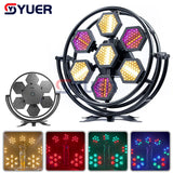 YUER™️ New Stage Light 7X100W LED Pixel Retro Light Background Light dj Nightclub bar Light 7pcs 100W warm white COB LED + 168pcs 0.3W RGB 3IN1 5050 LED