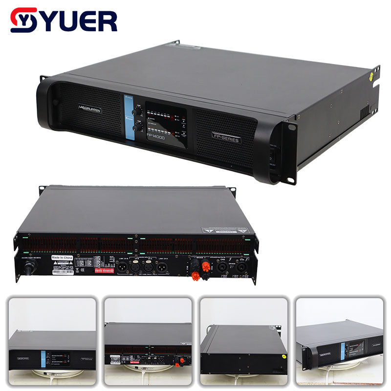 YUER™️ Amplifier 2350w x2 Channel Power Amplifier Subwoofer FP 14000 Stage Lighting Equipment Line Array 2 Channel Amplifier FP14000