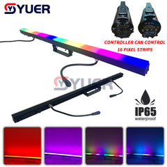 YUER™️ 80x0.5w SMD 5050 RGB LED Pixel Bar Light Tube Waterproof White Square Lens Linear Strip Light DMX For Disco DJ Club Bar Party