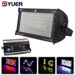 YUER™️ 1000 LED 112 Segments RGB Strobe Stage Light Effect Sound Activated For Club Disco Party DJ Bar Holiday Night Lighting